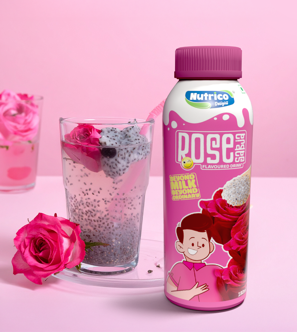 Rose sabja Drink