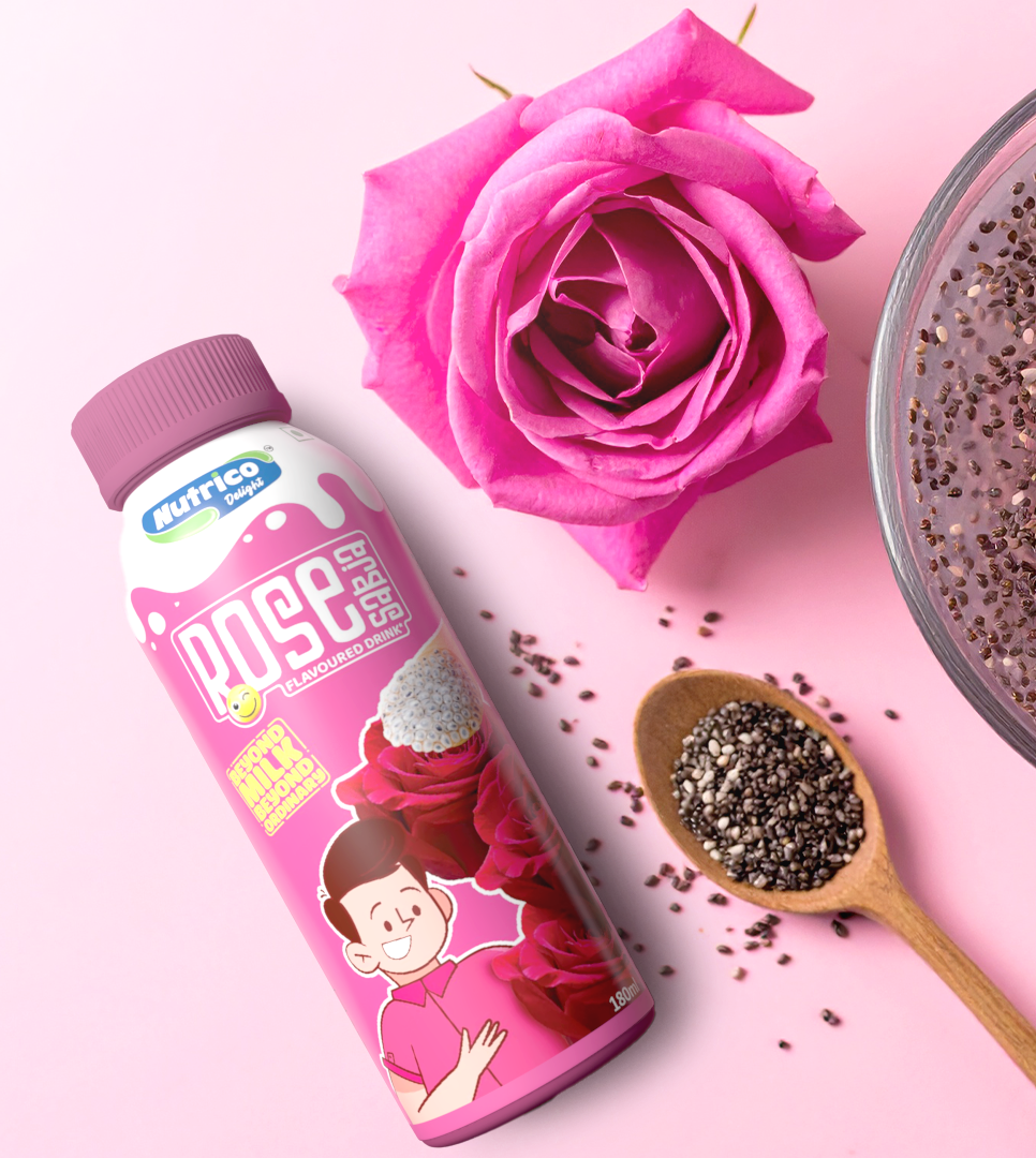 Rose sabja Drink
